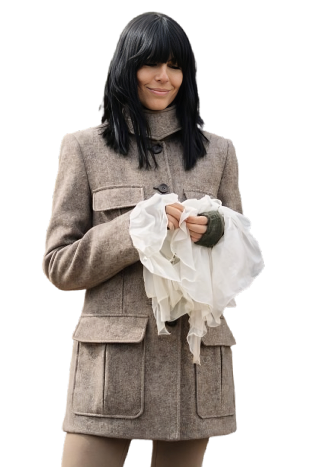 Celebrity Traitors Claudia Winkleman Grey Coat - Image 2
